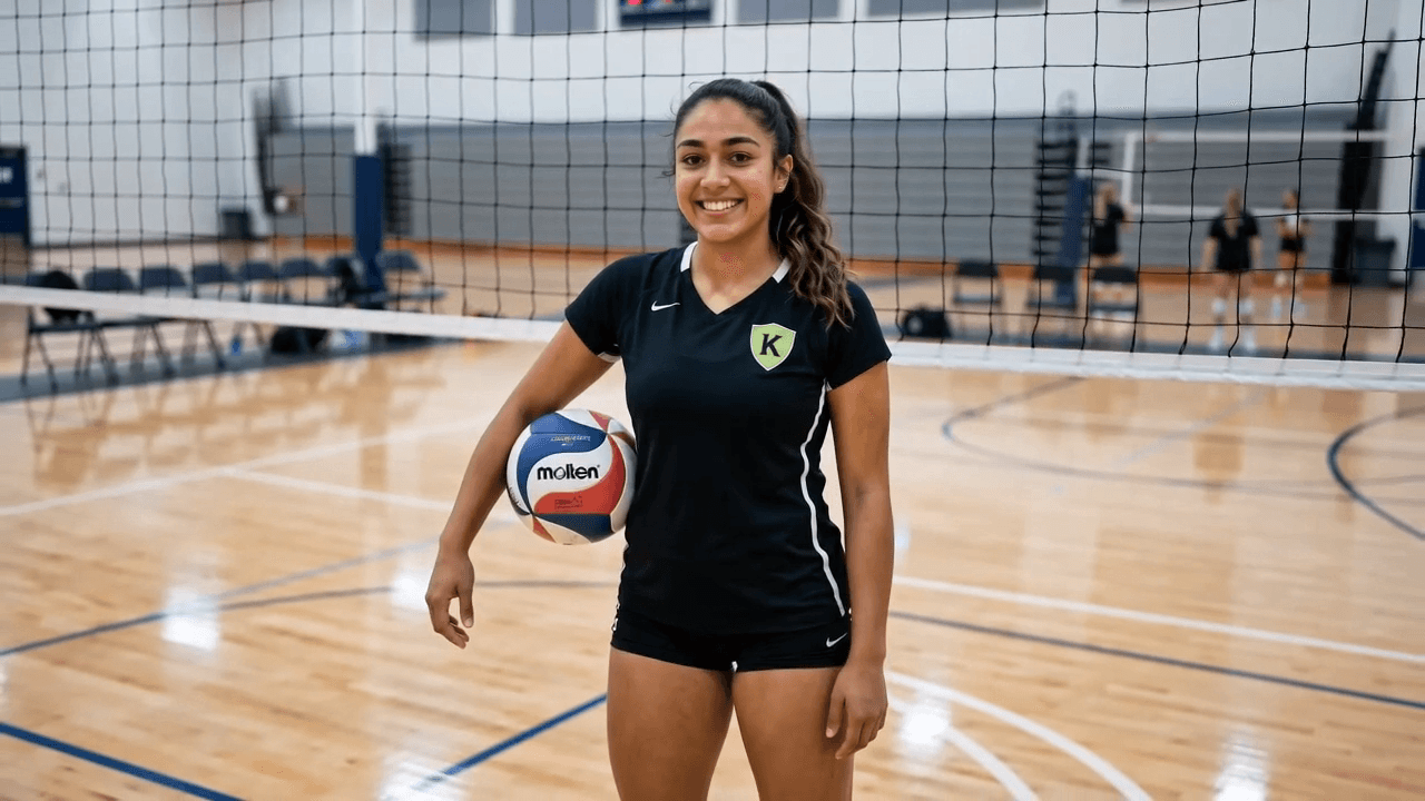 Forearm passing drill demonstration frame from the AI-generated volleyball coaching clip
